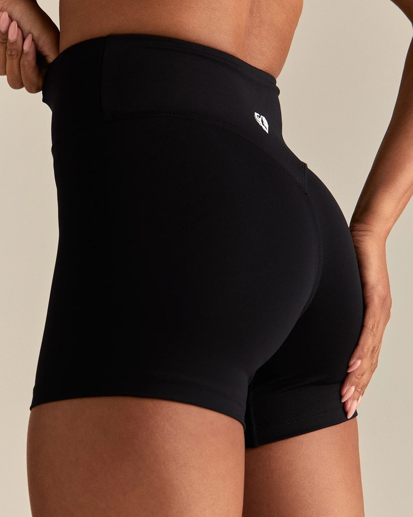 Essential High Waist Shorts | Black - Image 3