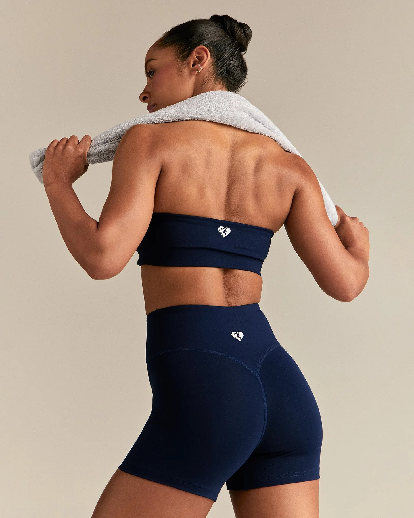 Essential High Waist Shorts | Sapphire Blue - Image 7