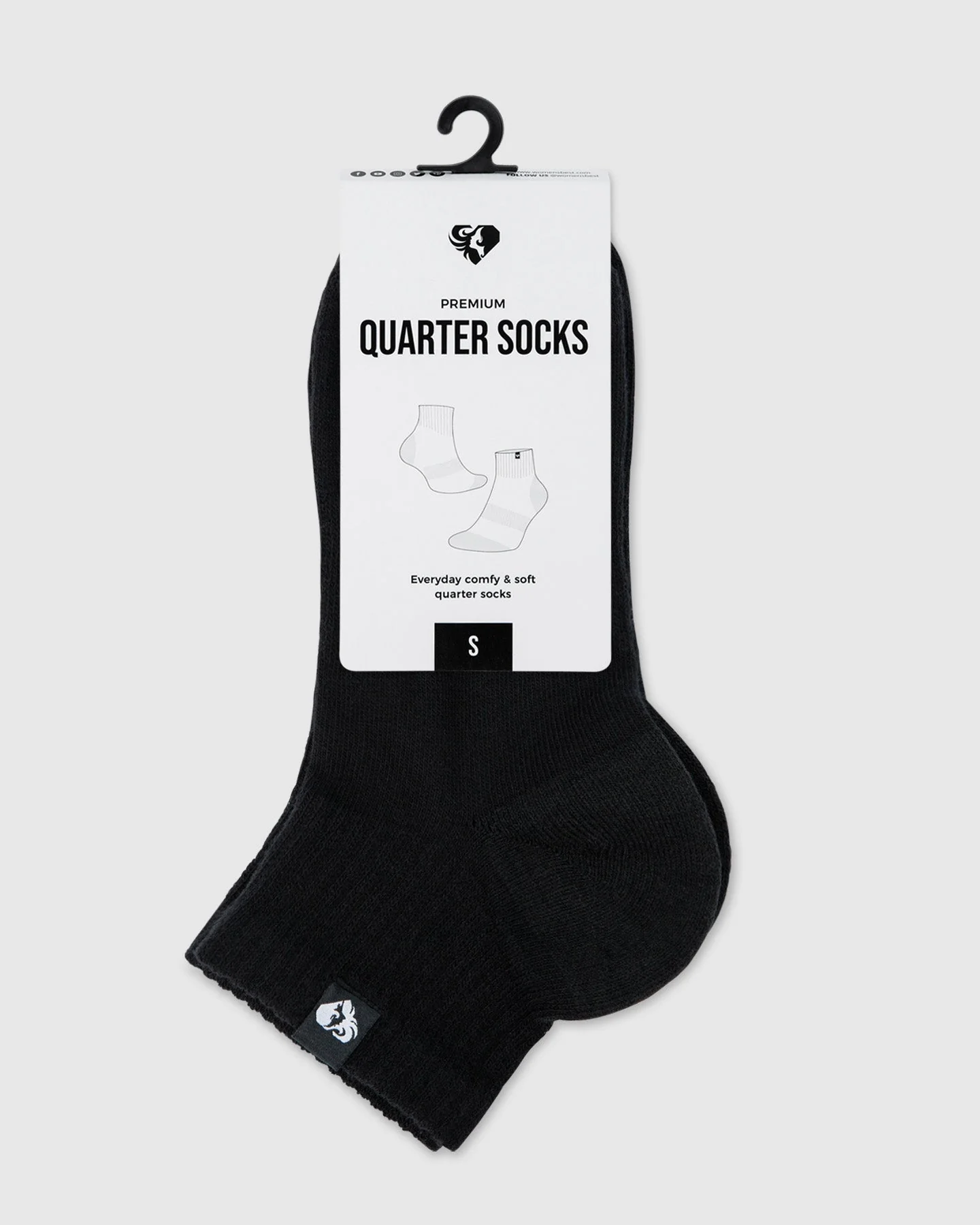 Quarter Socks (1PK) | Black - Image 4