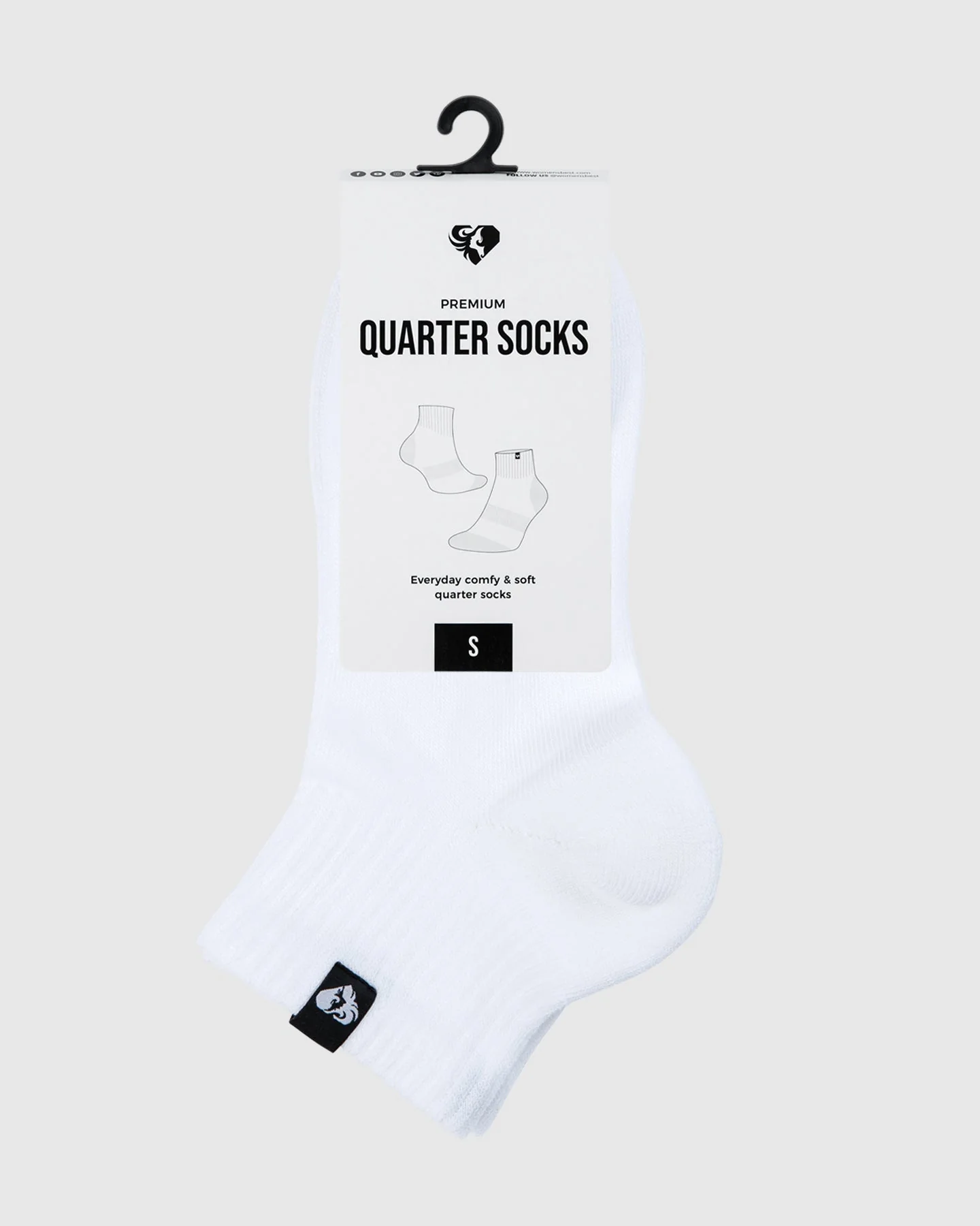Quarter Socks (1PK) | White - Image 4